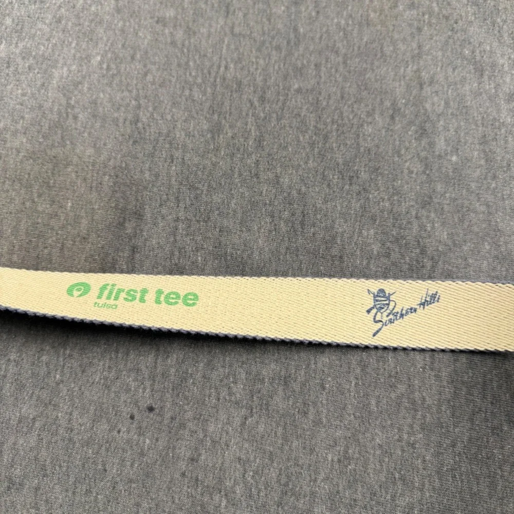 Doc Murphy Southern Hills First Tee Tulsa Reversible Web Belt Navy Cream Mens 38